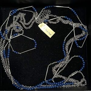 Blue and Silver Necklace “True Blue”